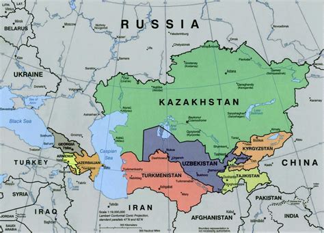 Kazakistan dünya haritası